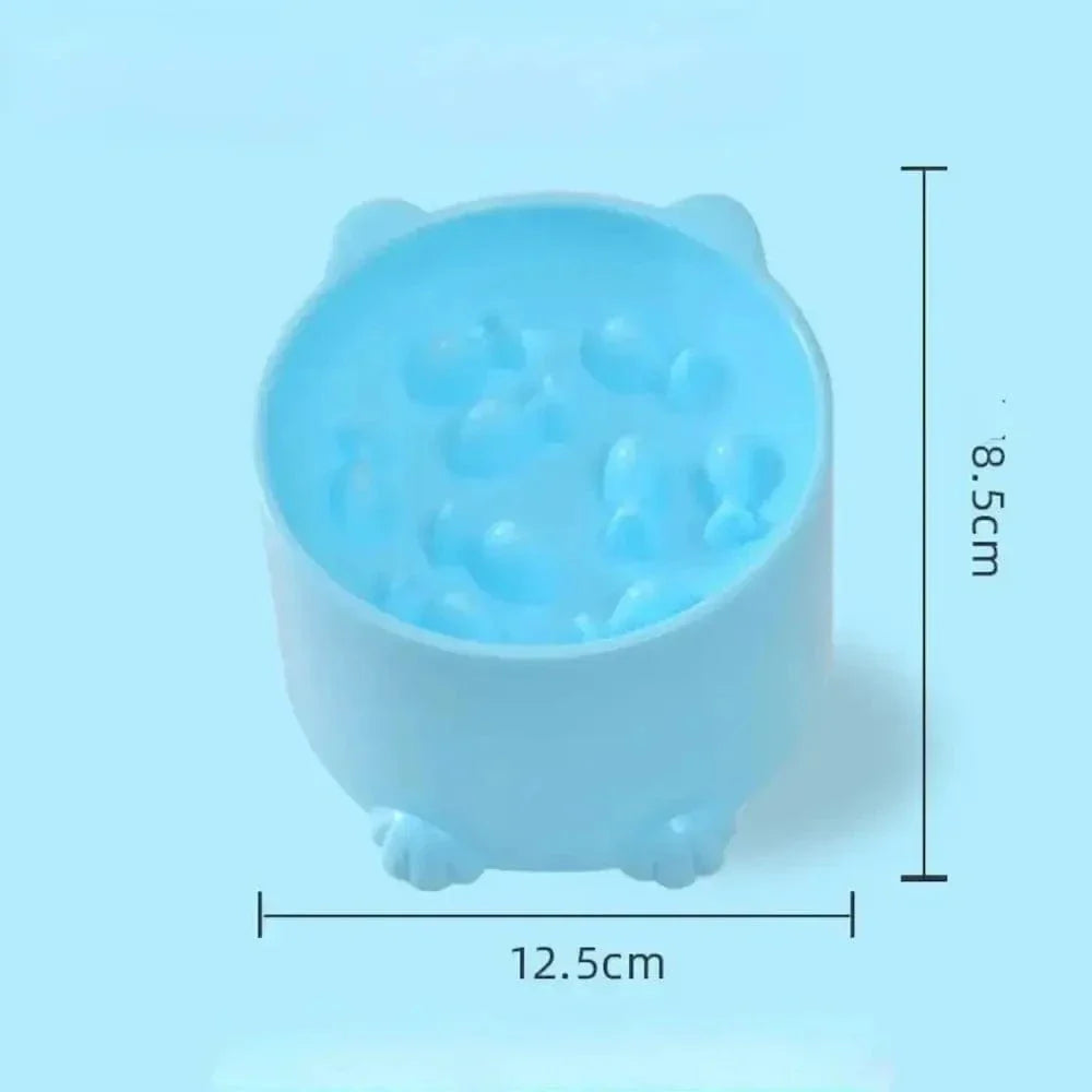 Gamelle Anti-Glouton Surélevée pour Chat - Ralentit les Repas et Soulage les Cervicales | Miaou&Co