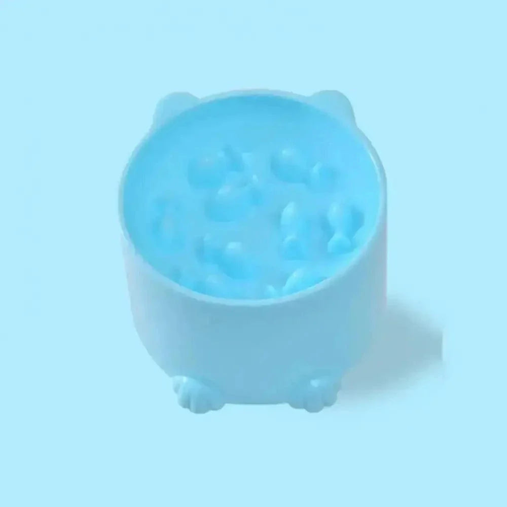 Gamelle Anti-Glouton Surélevée pour Chat - Ralentit les Repas et Soulage les Cervicales | Miaou&Co