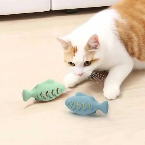 Jouet Distributeur de Croquettes pour Chat Forme Poisson - Régule l'Appétit Anti-Ennui | Miaou&Co