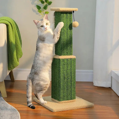 Grand Poteau à Gratter pour Chat 81cm - Base Large Ultra Stable pour Étirement Complet | Miaou&Co