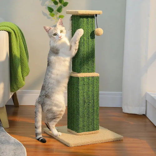 Grand Poteau à Gratter pour Chat 81cm - Base Large Ultra Stable pour Étirement Complet | Miaou&Co