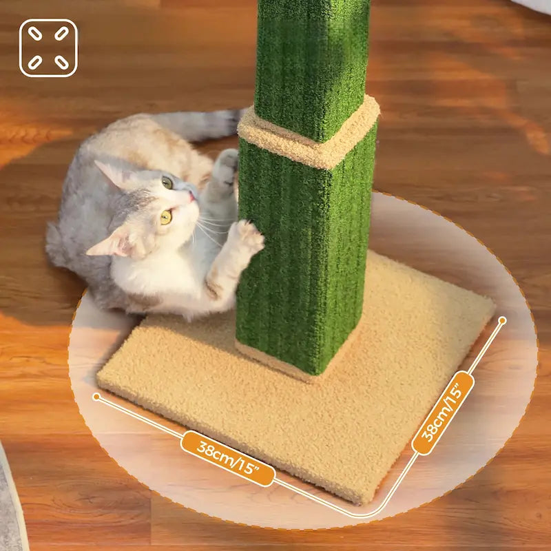 Grand Poteau à Gratter pour Chat 81cm - Base Large Ultra Stable pour Étirement Complet | Miaou&Co
