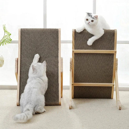 Griffoir en Bois pour Chat 42x25 ou 49x26cm - Ergonomique et Durable pour Griffades | Miaou&Co