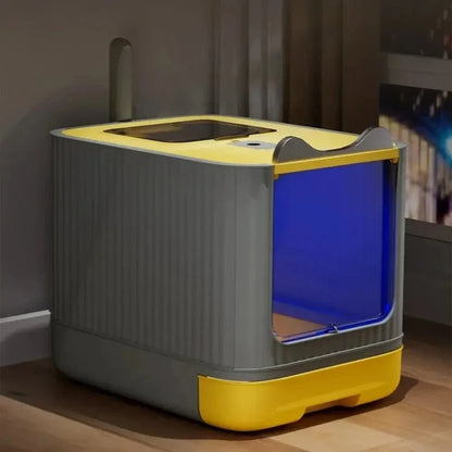 Maison de Toilette Pliable pour Chat Gain de Place - Bac à Litière de Voyage 4 Coloris | Miaou&Co