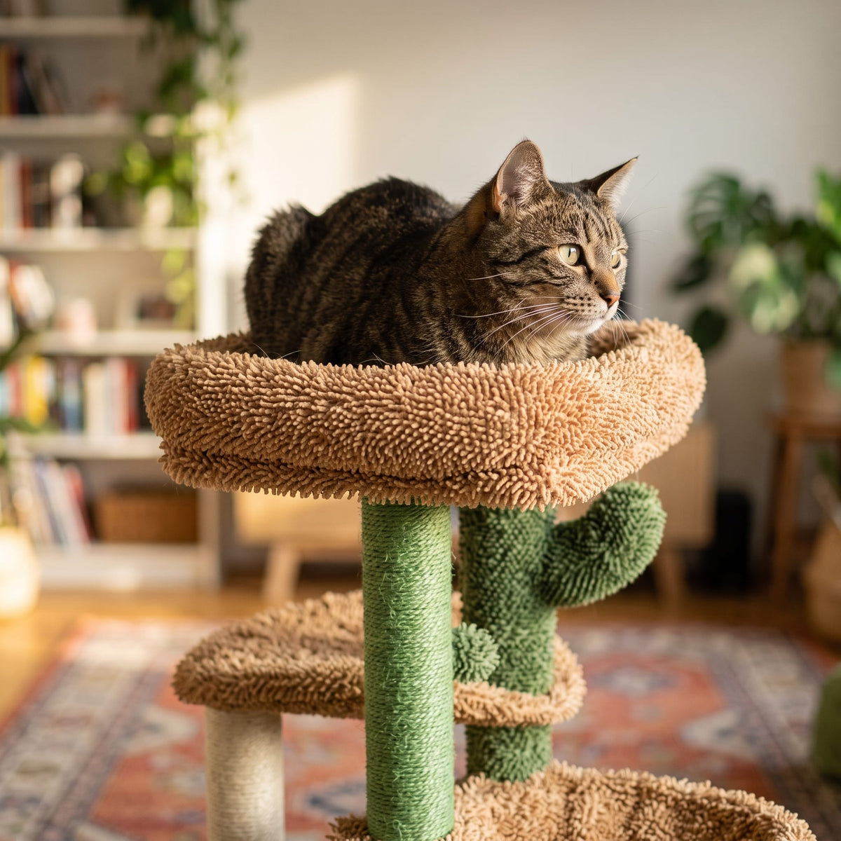 Miaou & Co Arbre à Chat Cactus avec Griffoir Sisal