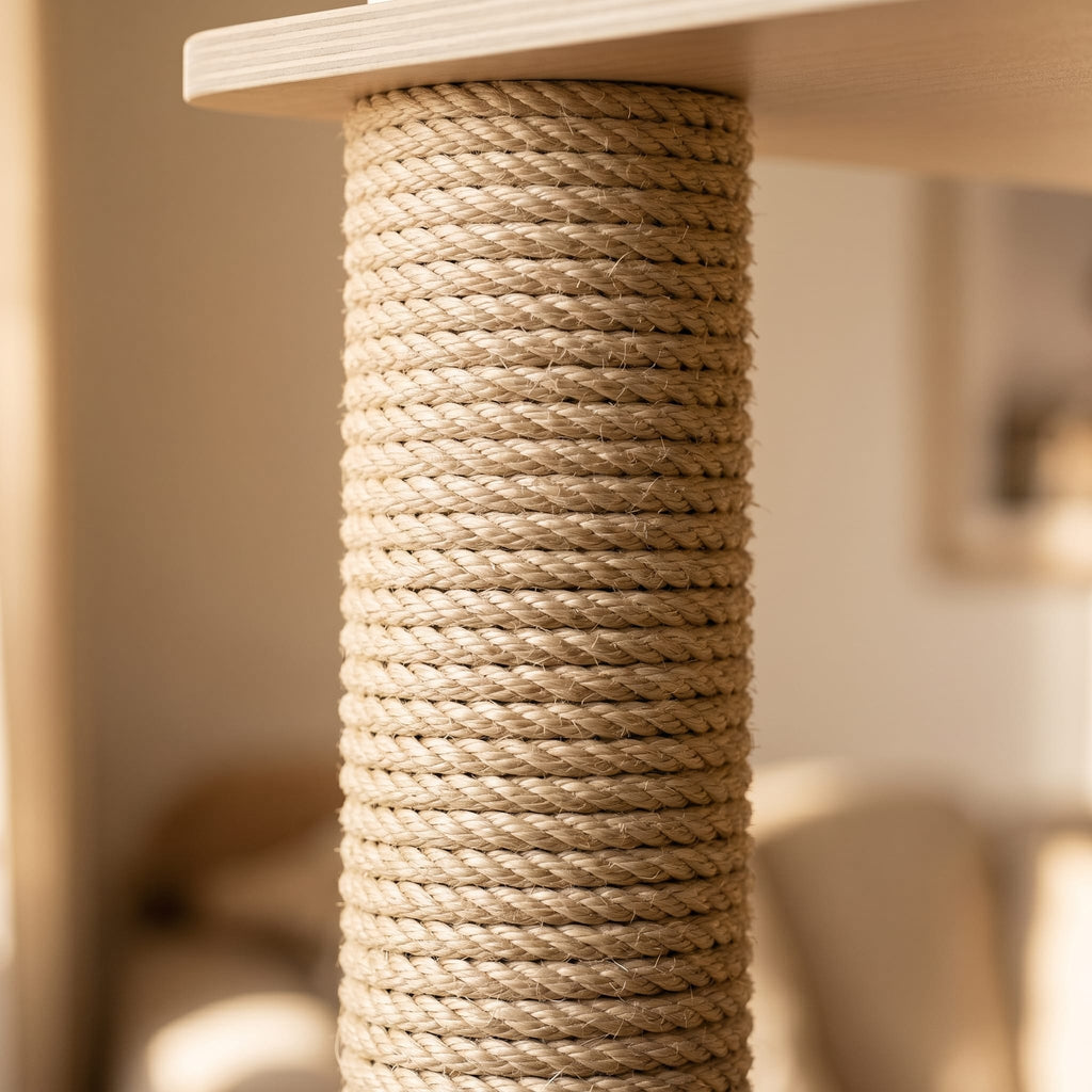 Miaou & Co Arbre à Chat en Bois Multi-Niveaux avec Niches et Hamac - Stable pour Plusieurs Chats
