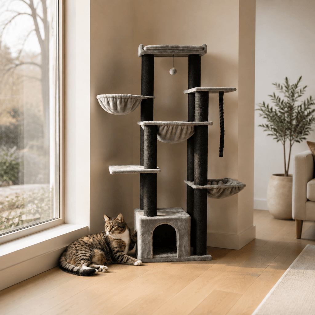 Miaou & Co Arbre à Chat Multi-Plateformes 7 Niveaux