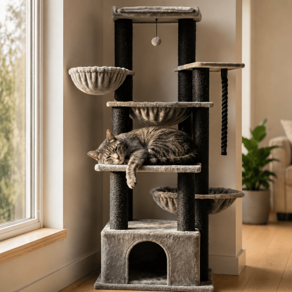Miaou & Co Arbre à Chat Multi-Plateformes 7 Niveaux