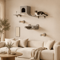 Miaou & Co Arbre à Chat Mural 6 Pièces