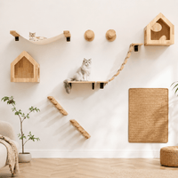 Miaou & Co Arbre à Chat Mural Modulable en Bois