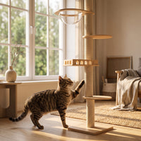 Miaou & Co Arbre à Chat Plafond Réglable - Stable Sans Perçage