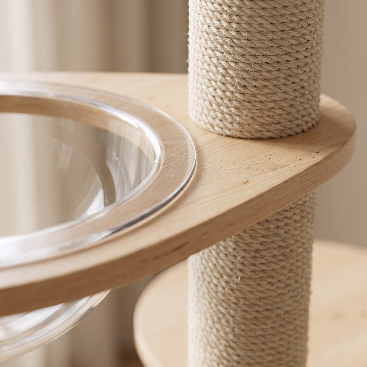Miaou & Co Arbre à Chat Plafond Réglable - Stable Sans Perçage