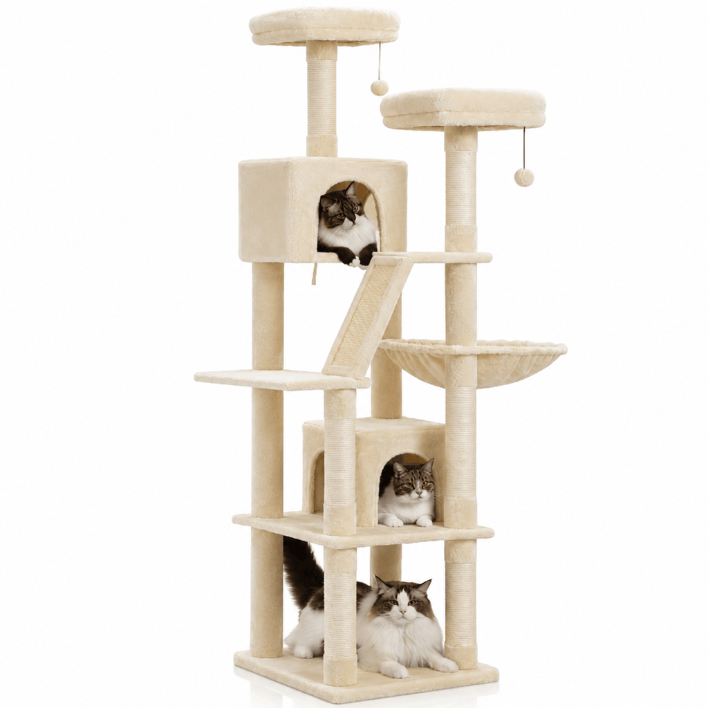 Miaou & Co Arbre à Chat XXL Solide - Grands Chats et Maine Coon