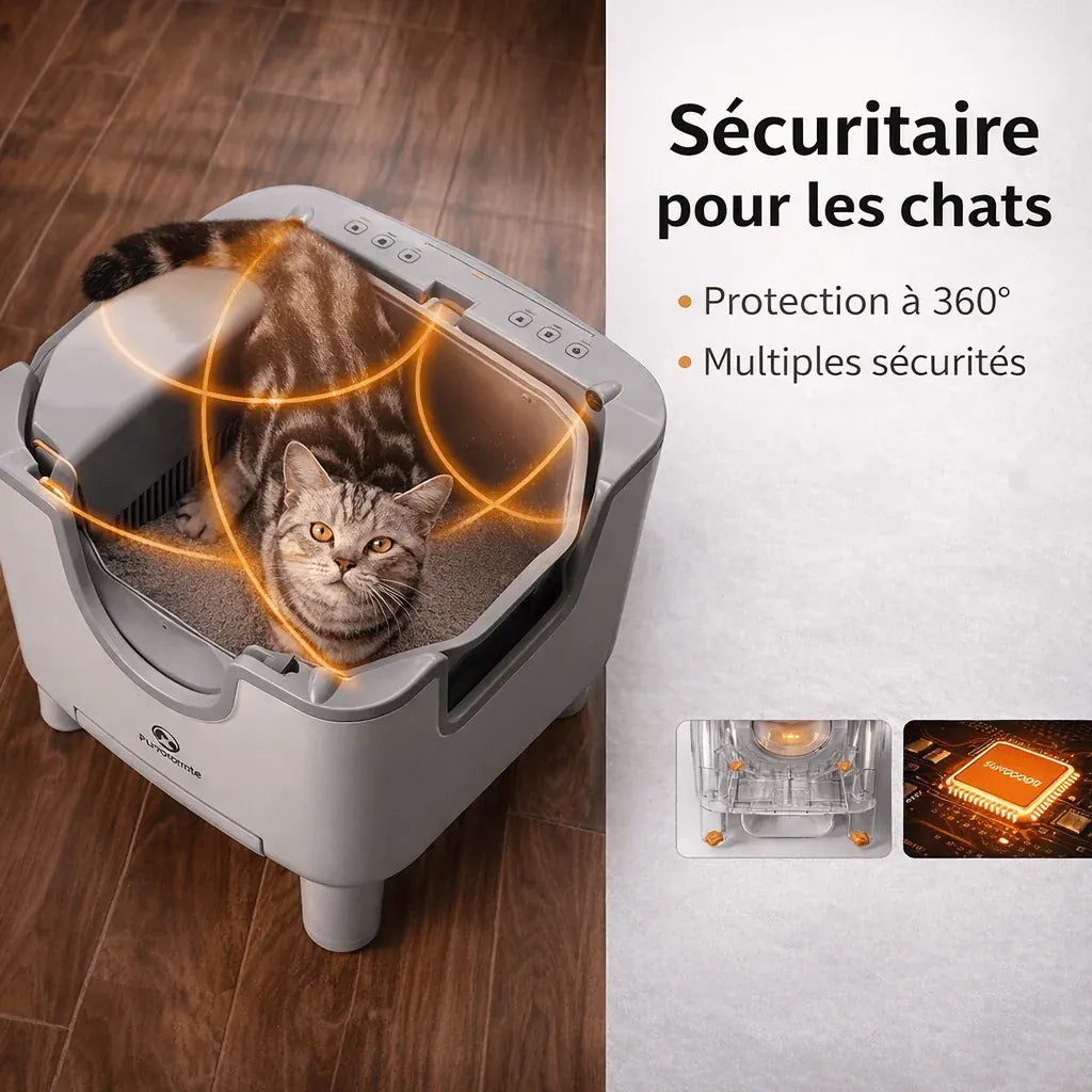 Miaou & Co Bac à Litière Autonettoyant pour Chat