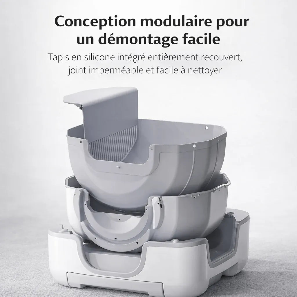 Miaou & Co Bac à Litière Autonettoyant pour Chat
