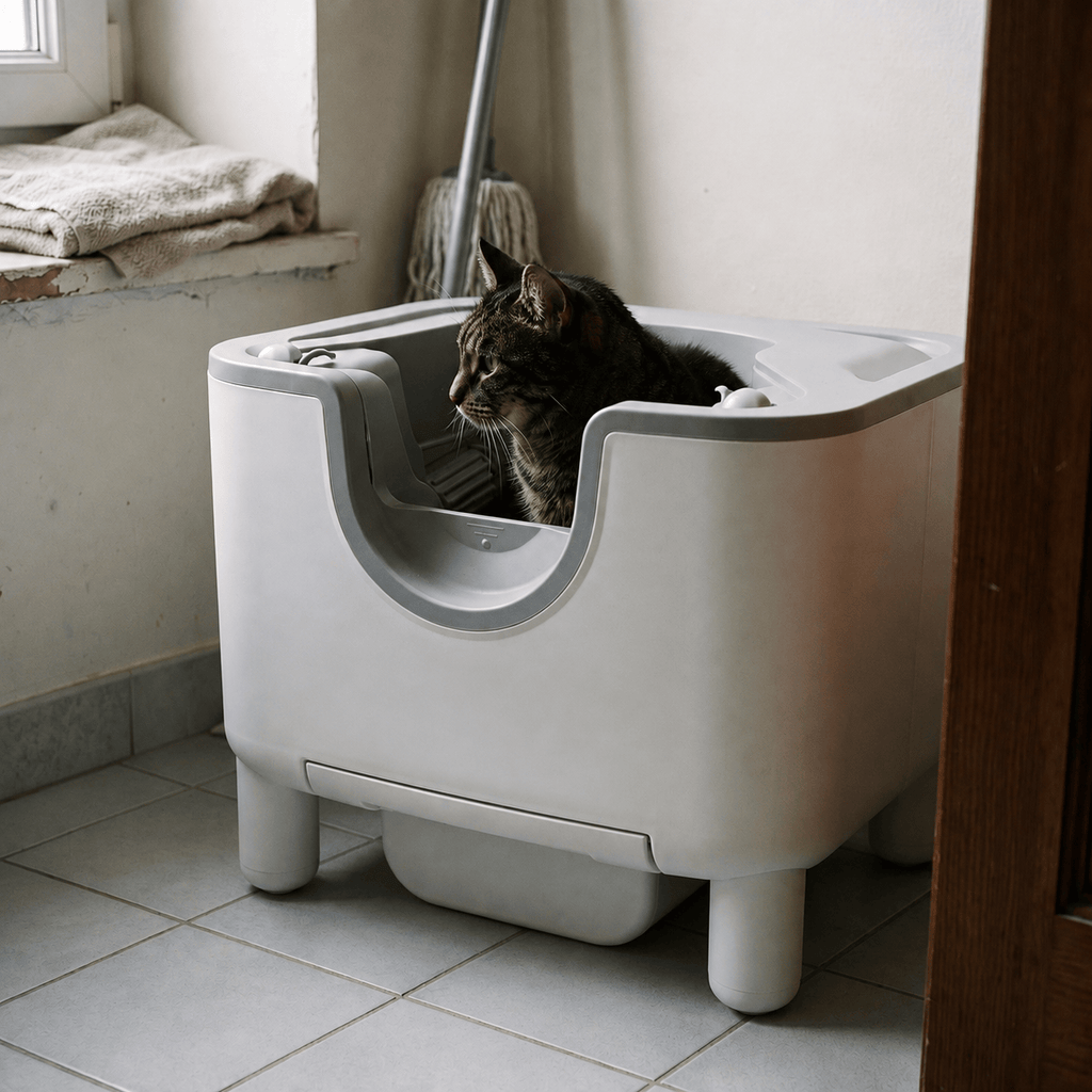Miaou & Co Bac à Litière Autonettoyant pour Chat