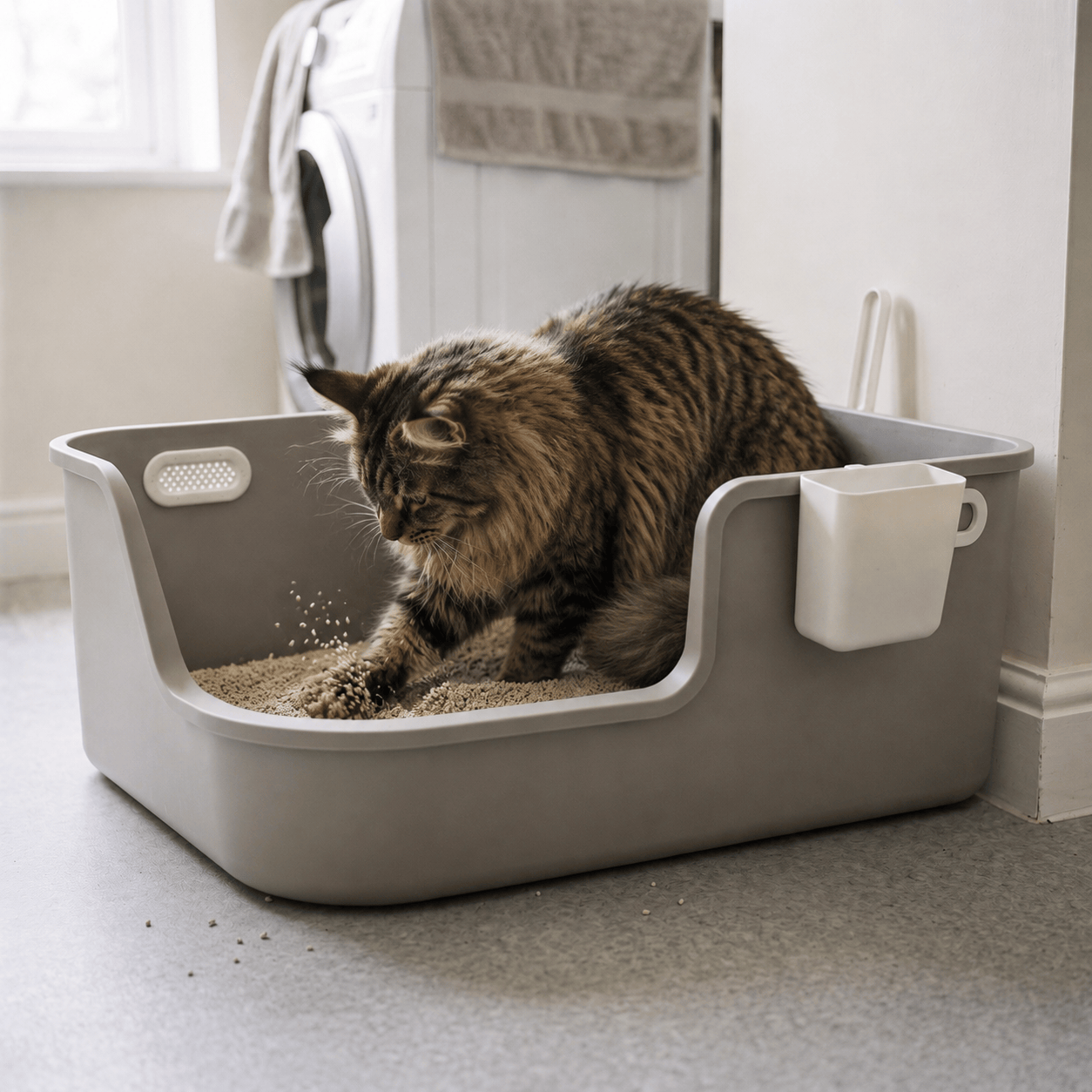 Miaou & Co Bac à Litière chat XXL - pour Grands Chats et Maine Coon