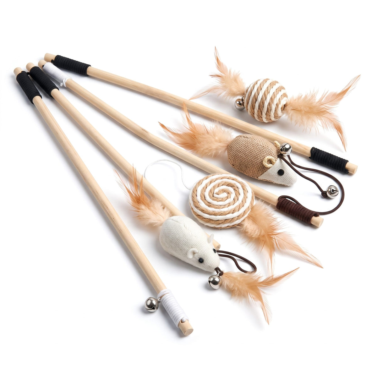 Miaou & Co Baguette de Jeu en Bois pour Chat - Éveille l'Instinct de Capture