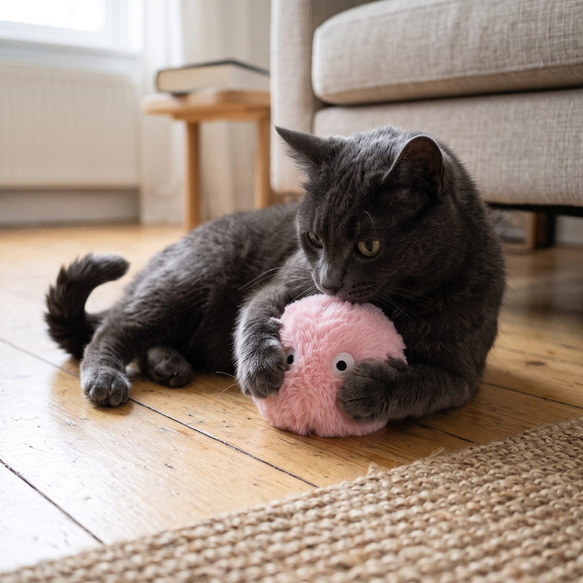 Miaou & Co Balle Intelligente pour Chat - Sons Réalistes