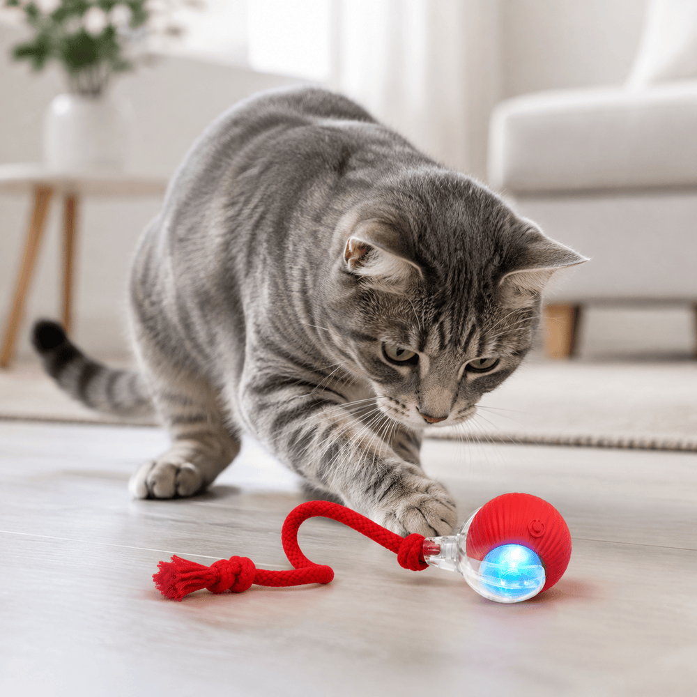 Miaou & Co Balle Interactive pour Chat Rechargeable USB