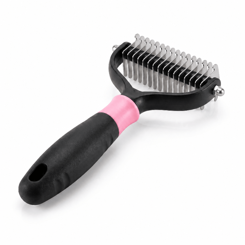 Miaou & Co Brosse Coupe Noeud Chat Poils Longs - Picots en Inox Anti-Nœuds
