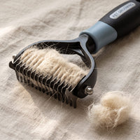 Miaou & Co Brosse Coupe Noeud Chat Poils Longs - Picots en Inox Anti-Nœuds