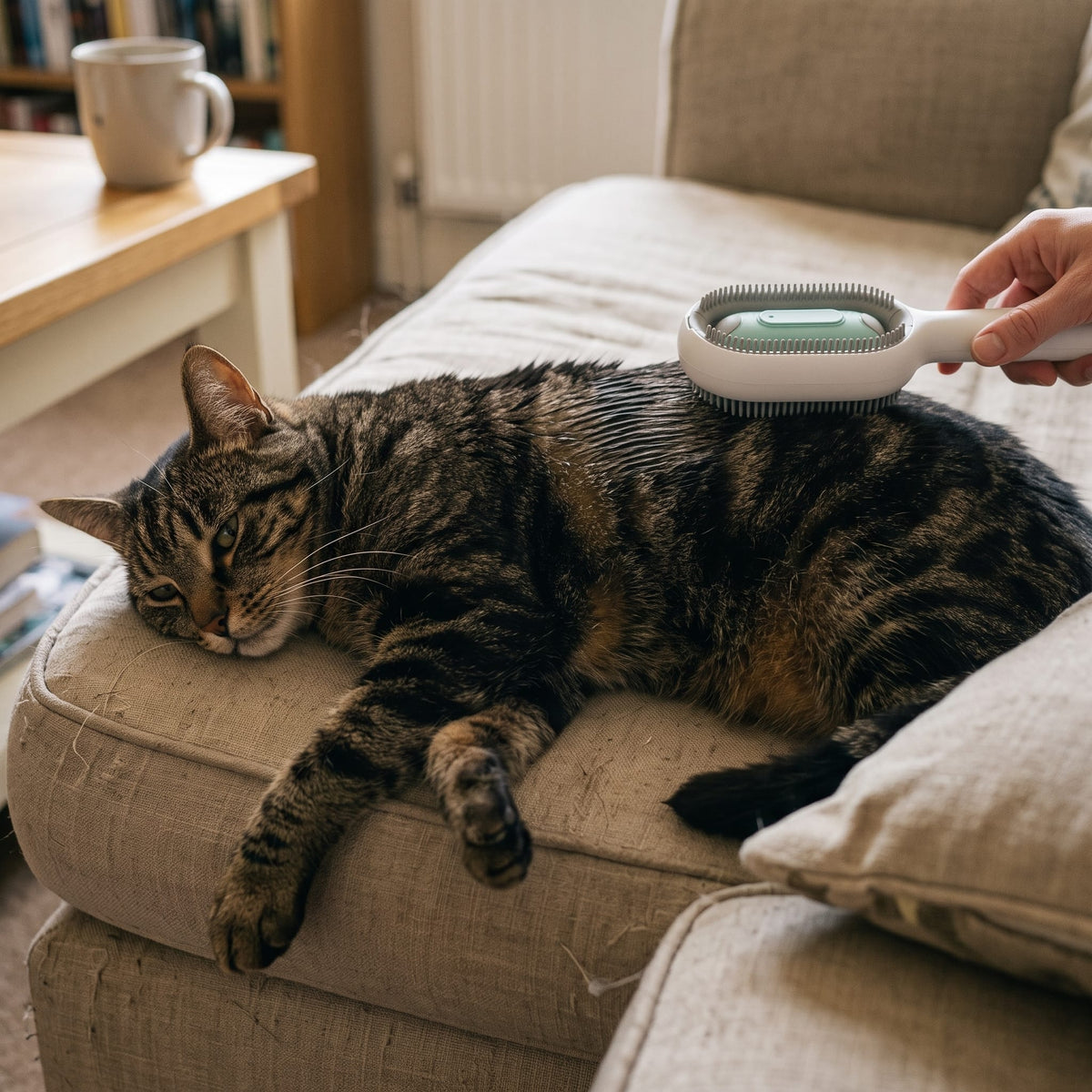 Miaou & Co Brosse pour Chat avec Réservoir d'Eau