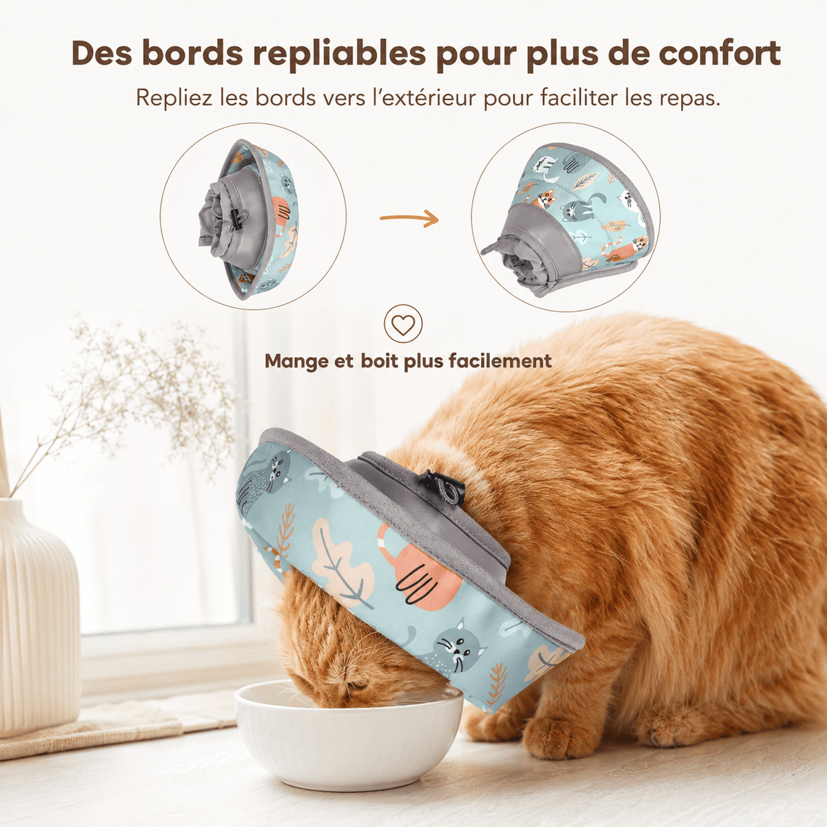 Miaou & Co Collerette Souple pour Chat en Polyester