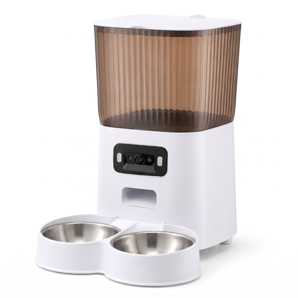 Miaou & Co Distributeur Automatique pour Chat avec Caméra et Double Gamelle - Idéal 2 Chats