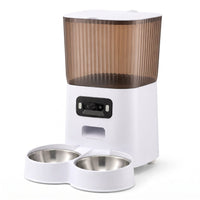 Miaou & Co Distributeur Automatique pour Chat avec Caméra et Double Gamelle - Idéal 2 Chats