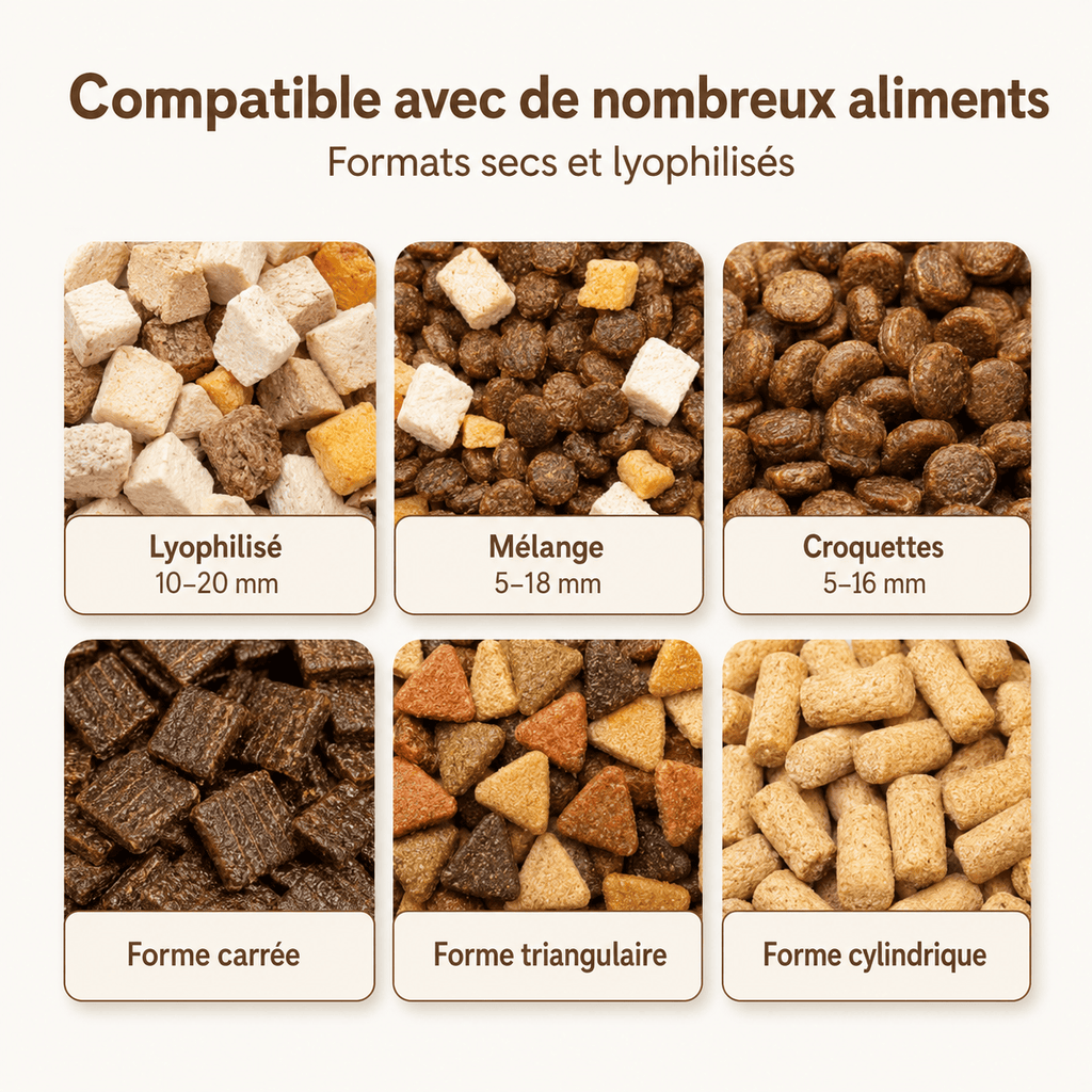 Miaou & Co Distributeur de Croquettes 2-en-1 pour Chat avec Fontaine à Eau - Repas et Hydratation