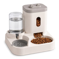Miaou & Co Distributeur de Croquettes 2-en-1 pour Chat avec Fontaine à Eau - Repas et Hydratation