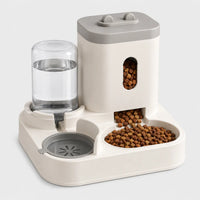 Miaou & Co Distributeur de Croquettes 2-en-1 pour Chat avec Fontaine à Eau - Repas et Hydratation
