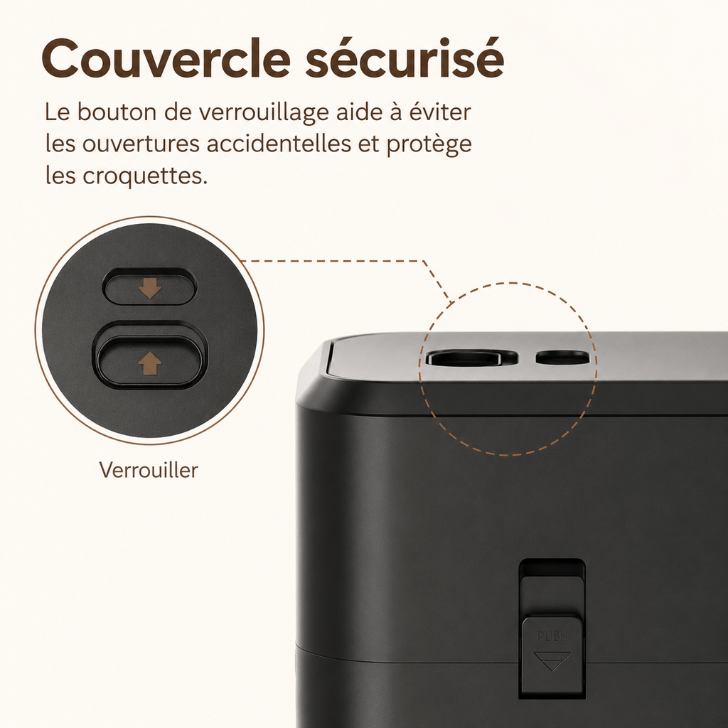 Miaou & Co Distributeur Programmable de Croquettes pour Chat avec Wifi