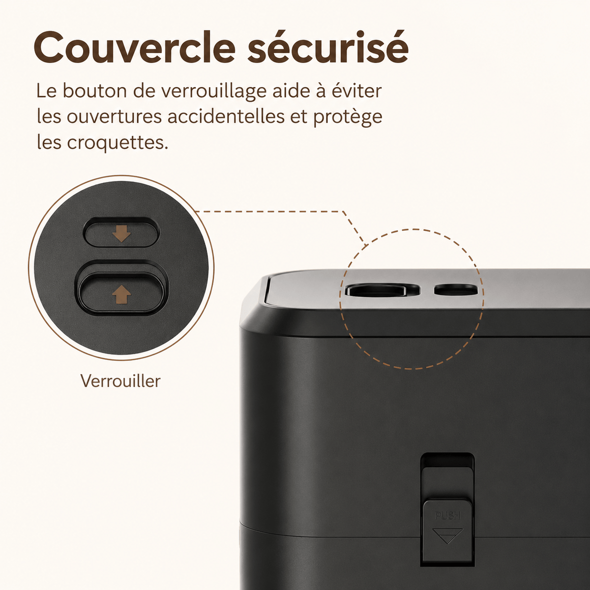 Miaou & Co Distributeur Programmable de Croquettes pour Chat avec Wifi