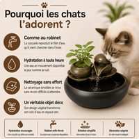 Miaou & Co Fontaine à eau Chat Design en Céramique