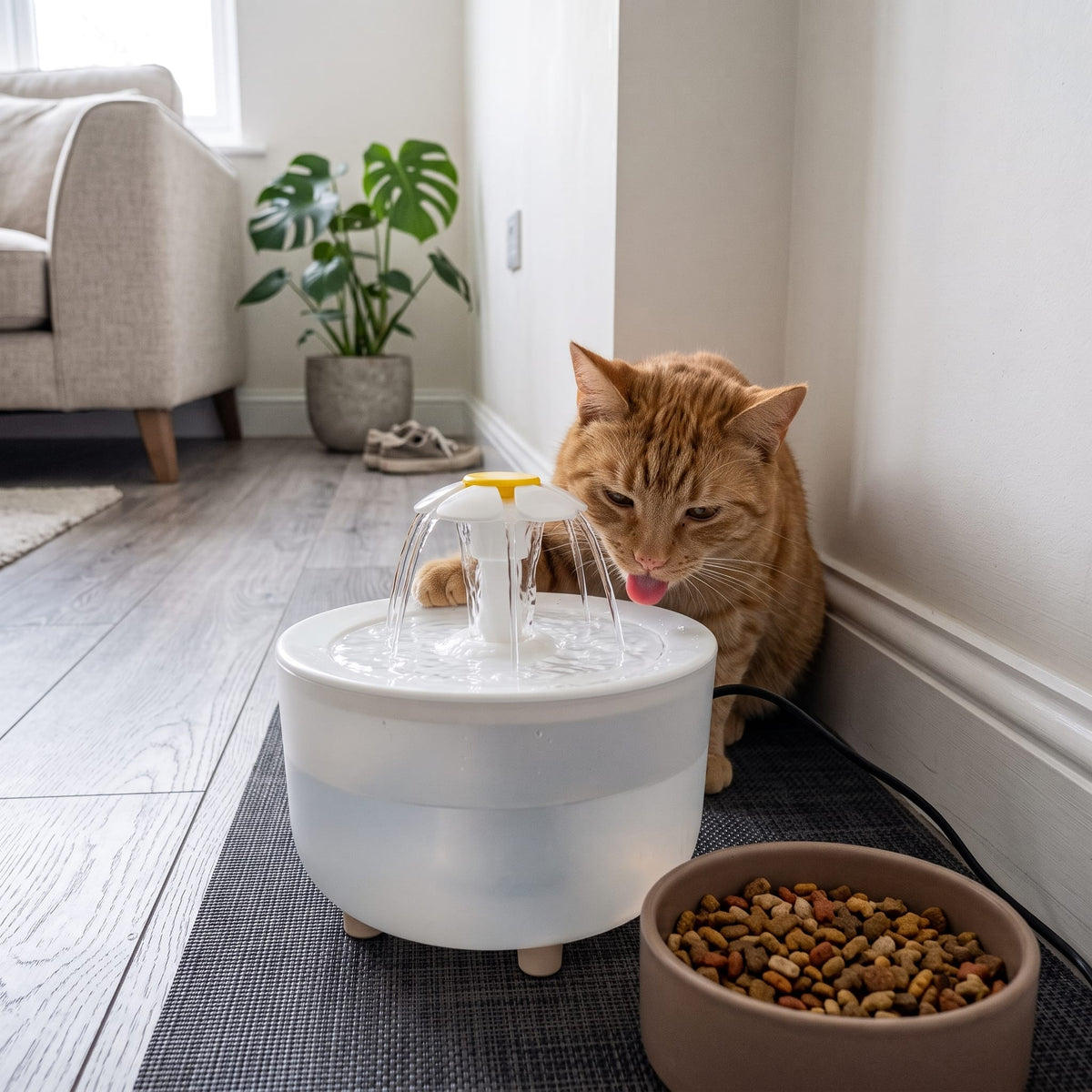 Miaou & Co Fontaine à Eau Chat Fleur