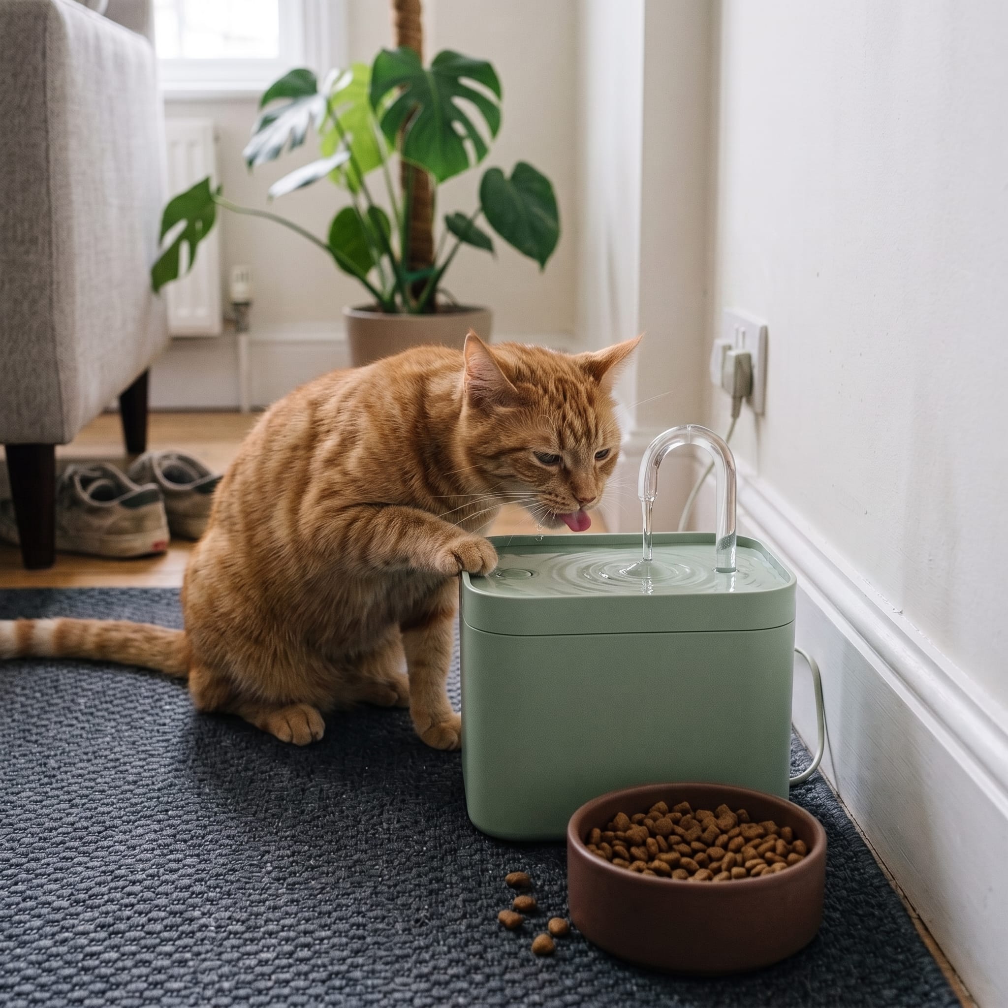 Miaou & Co Fontaine à Eau Chat Ultra-Silencieuse USB