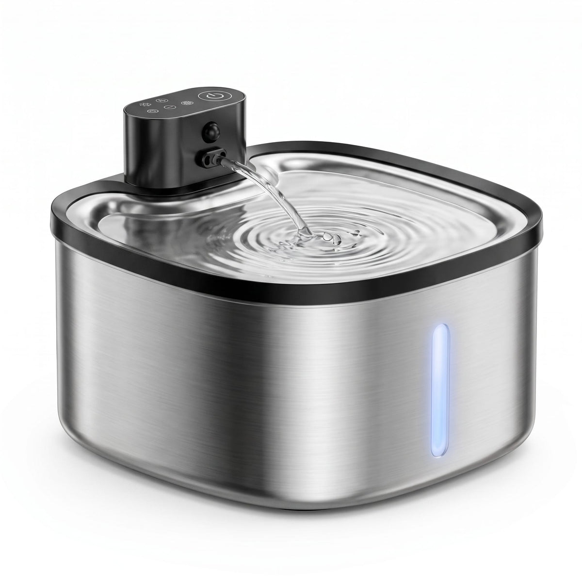 Miaou & Co Fontaine à Eau Intelligente Sans Fil pour Chat 3,5 L en Acier Inoxydable