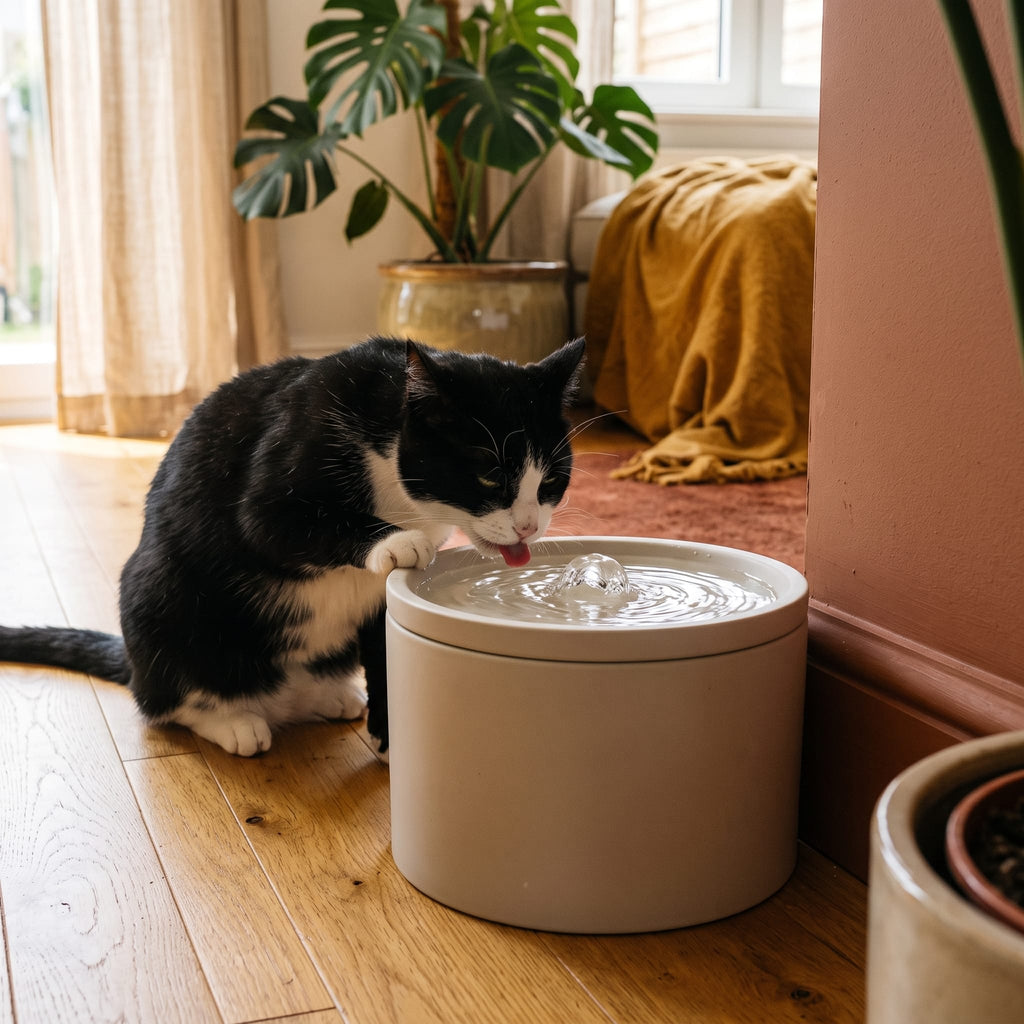 Miaou & Co Fontaine à Eau pour Chat en Céramique 1 L