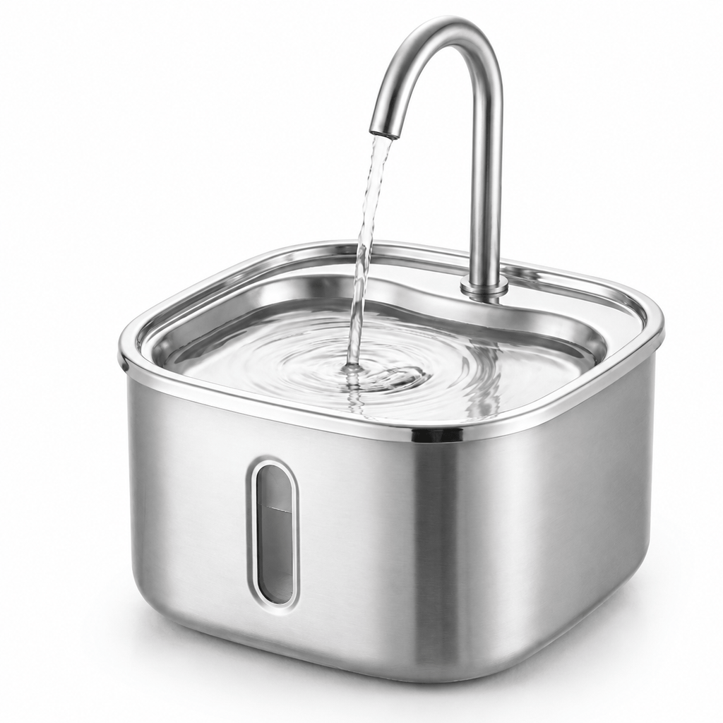 Miaou & co  Fontaine à Eau Pour Chat en Inox Automatique