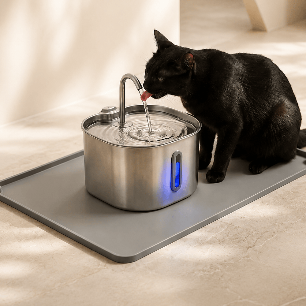Miaou & co  Fontaine à Eau Pour Chat en Inox Automatique