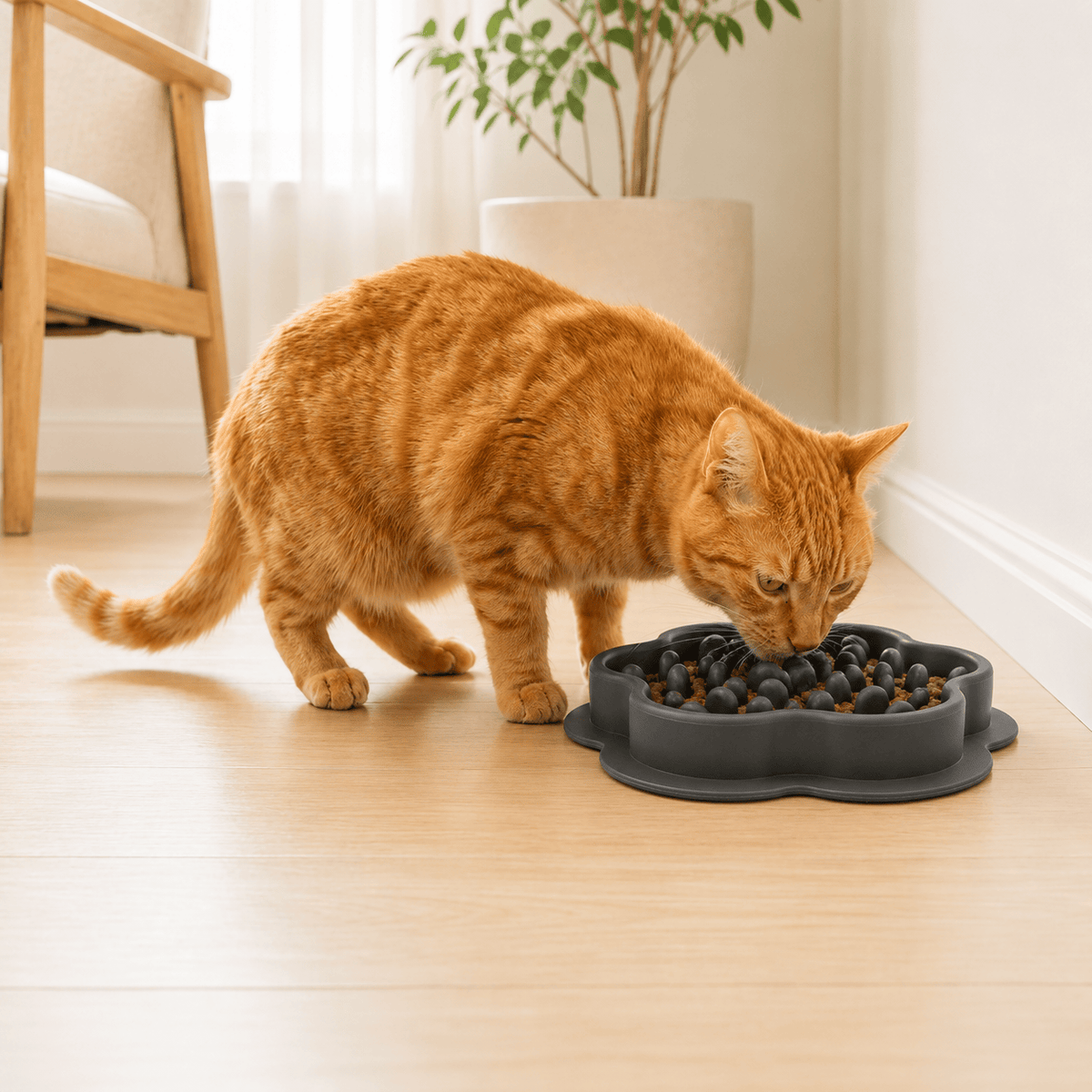 Miaou & Co Gamelle Anti-Glouton Chat en Silicone