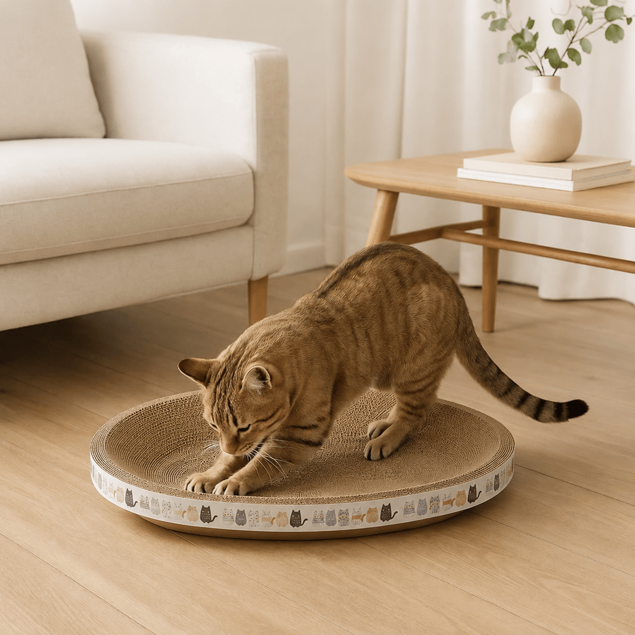 Miaou & co  Griffoir Rond pour Chat en Carton