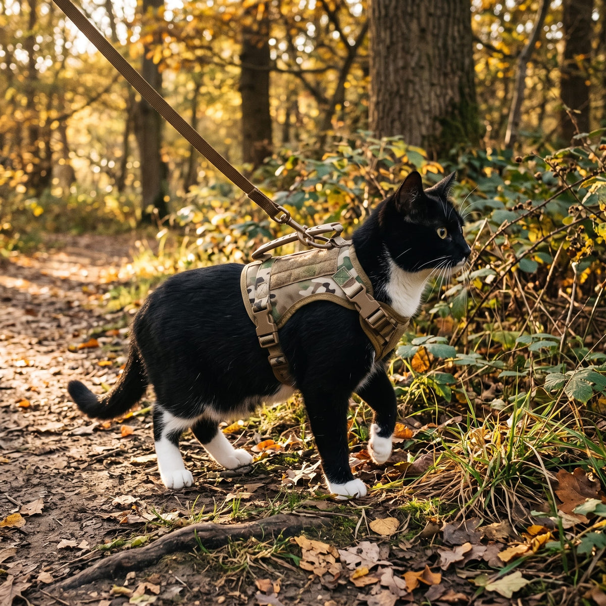 Miaou & Co Harnais Militaire pour Chat - Sangles Ajustables