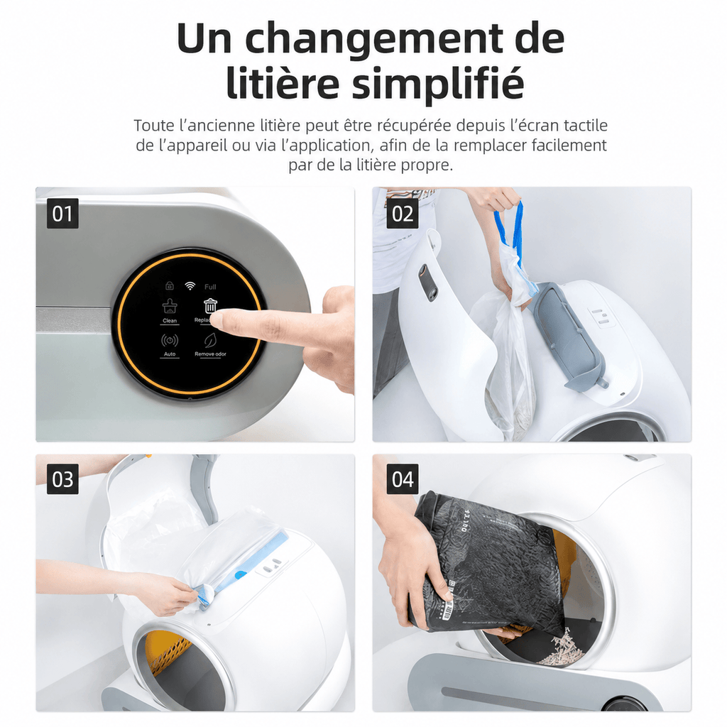 Miaou & Co Litière Autonettoyante Automatique pour Chat