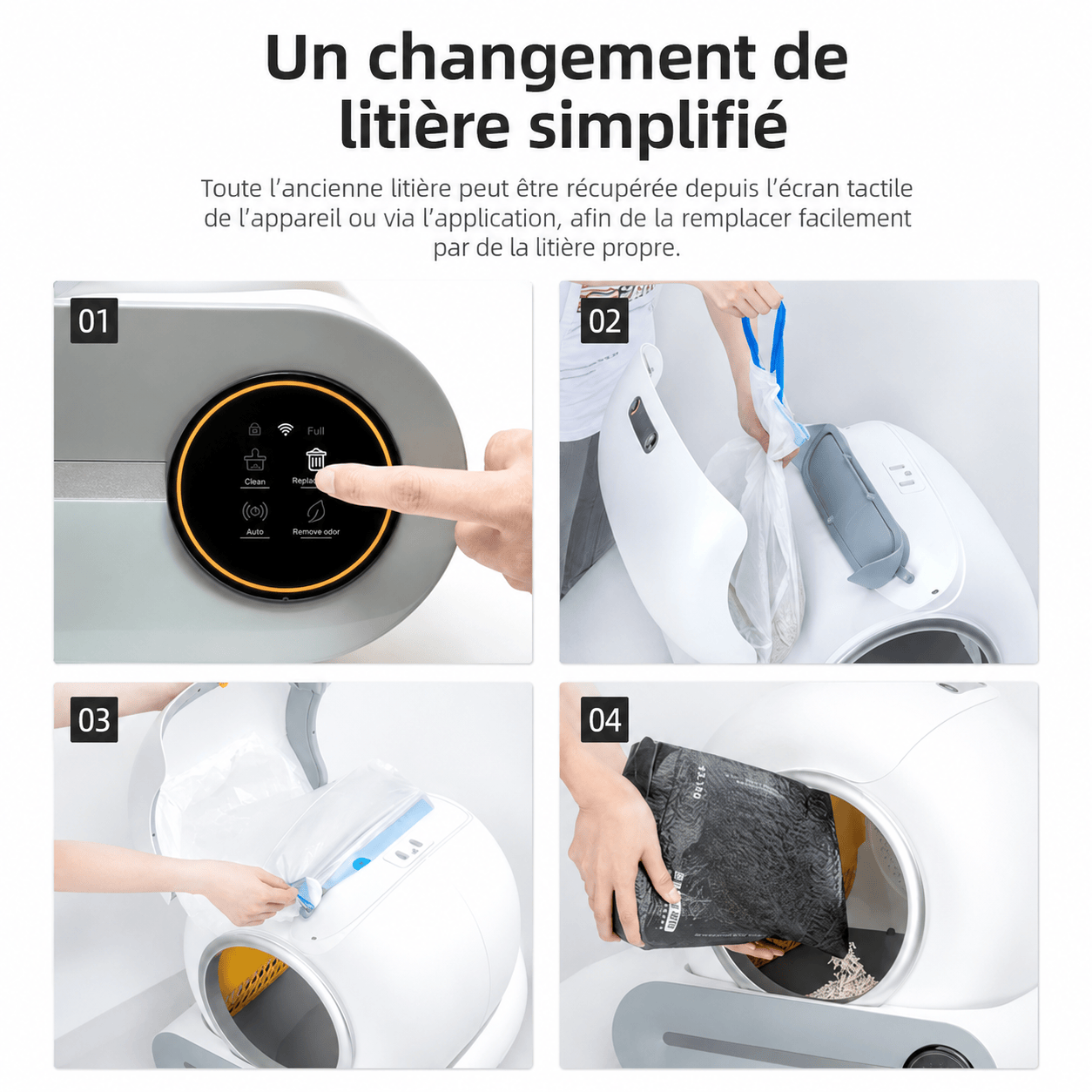 Miaou & Co Litière Autonettoyante Automatique pour Chat