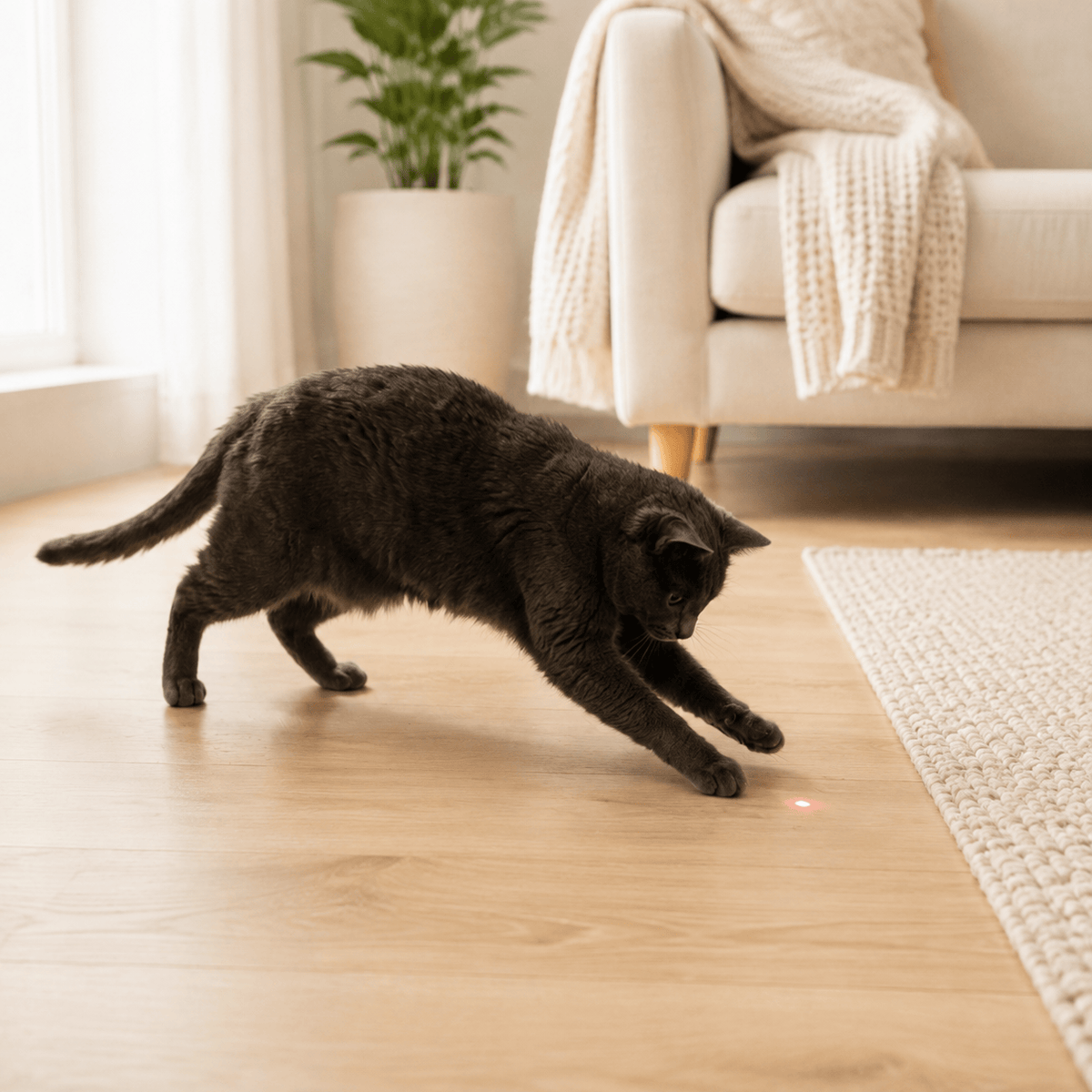 Miaou & Co Mini Laser pour Chat - Jeu Instinctif Anti-Ennui