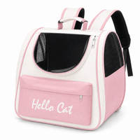 Miaou & Co Sac à dos de transport pour chat avec hublot transparent et parois respirantes