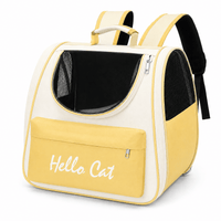 Miaou & Co Sac à dos de transport pour chat avec hublot transparent et parois respirantes